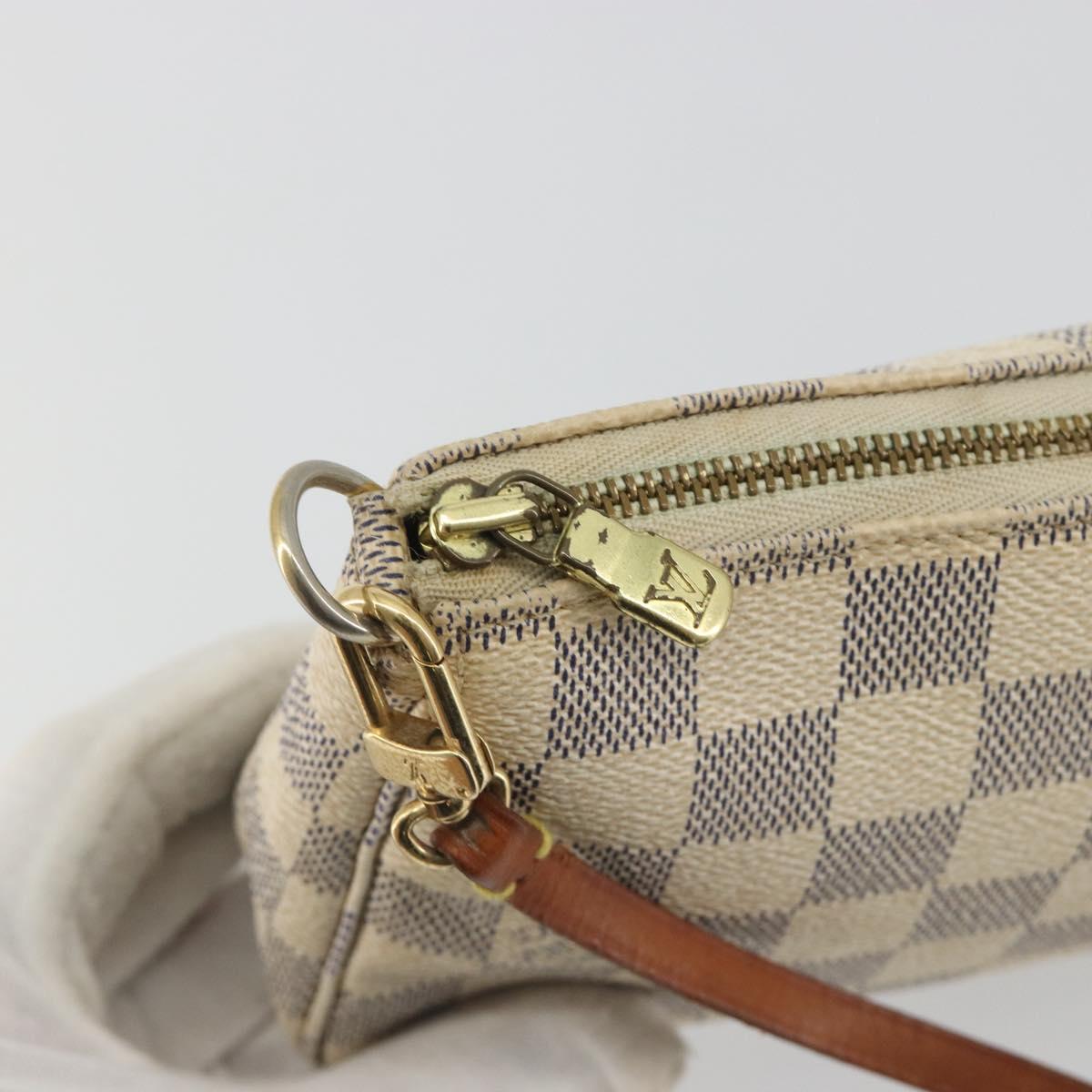 LOUIS VUITTON Damier Azur Pochette Accessoires Pouch N51986 LV Auth 192671A