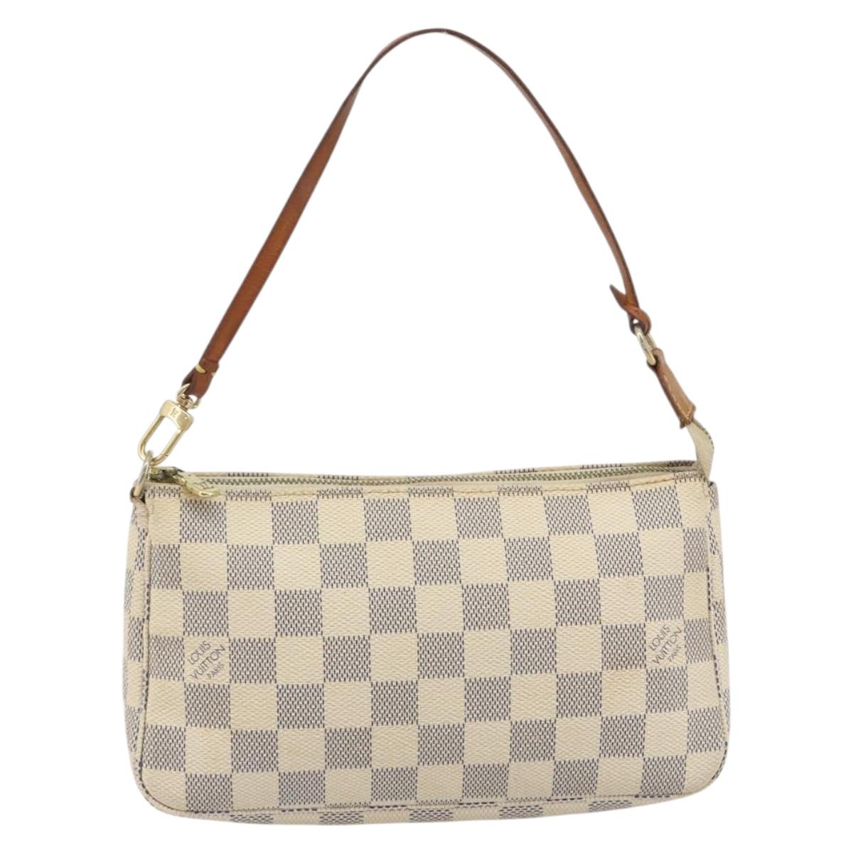 LOUIS VUITTON Damier Azur Pochette Accessoires Pouch N51986 LV Auth 192671A