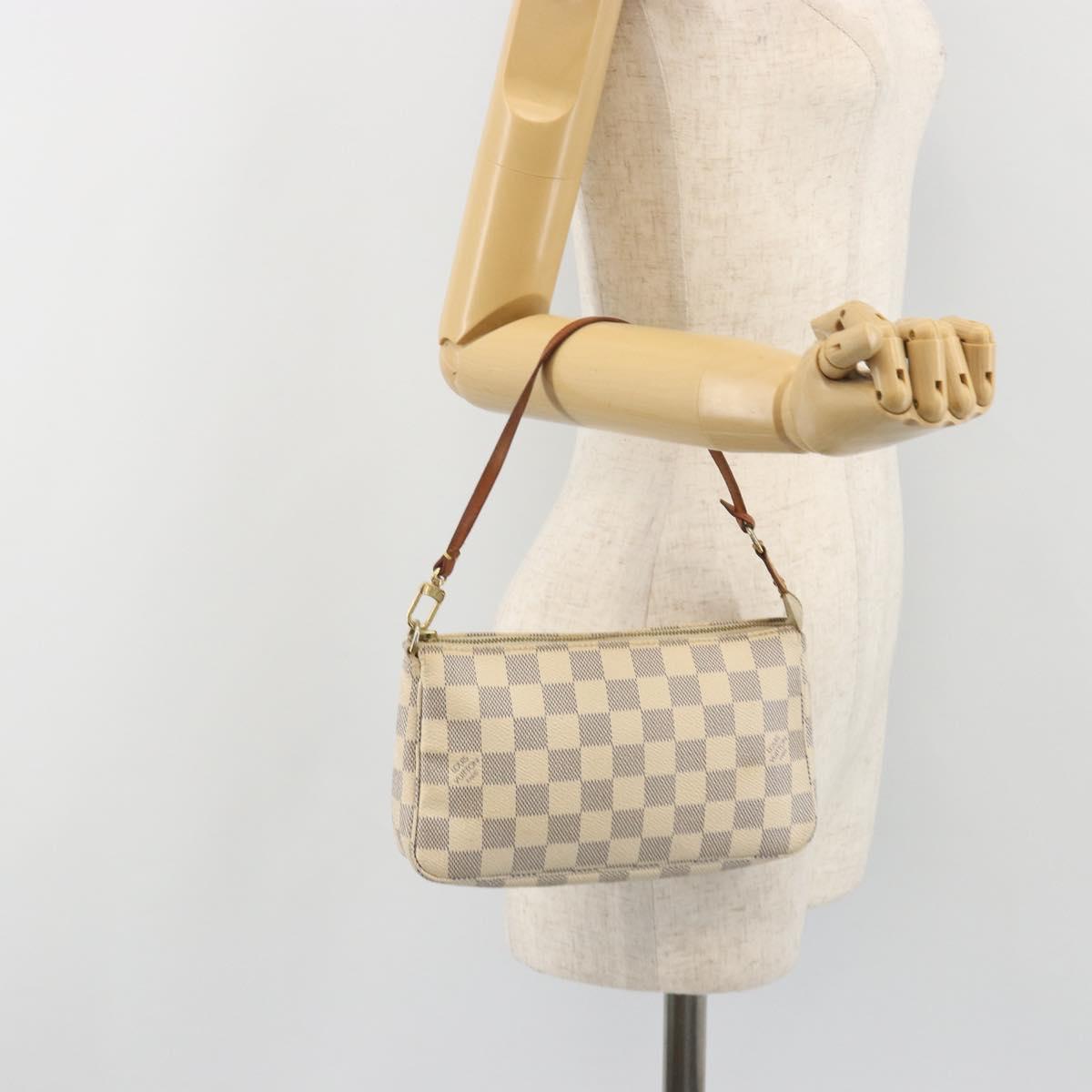 LOUIS VUITTON Damier Azur Pochette Accessoires Pouch N51986 LV Auth 192671A