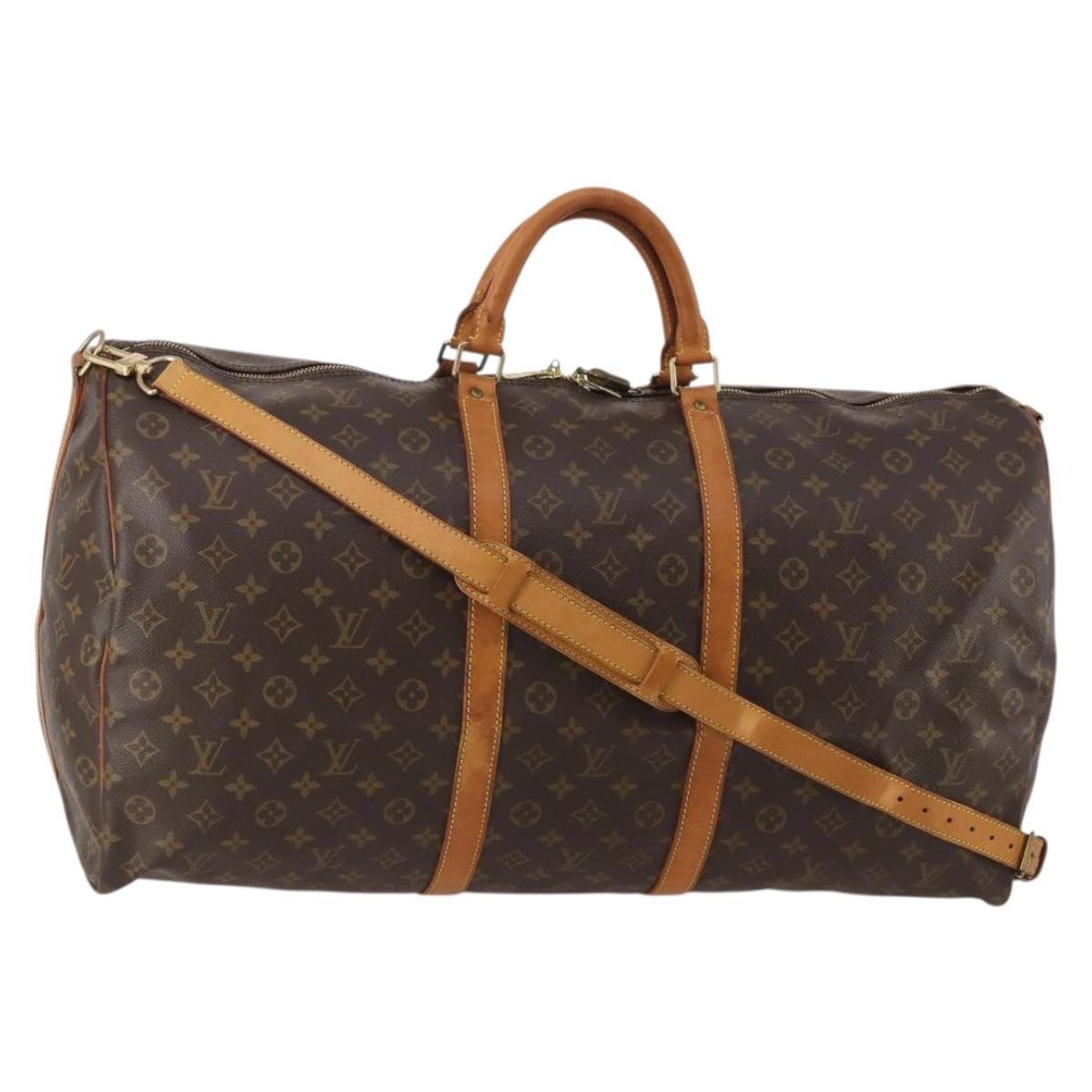 LOUIS VUITTON Monogram Keepall Bandouliere 60 Boston Bag M41412 LV Auth 192672A