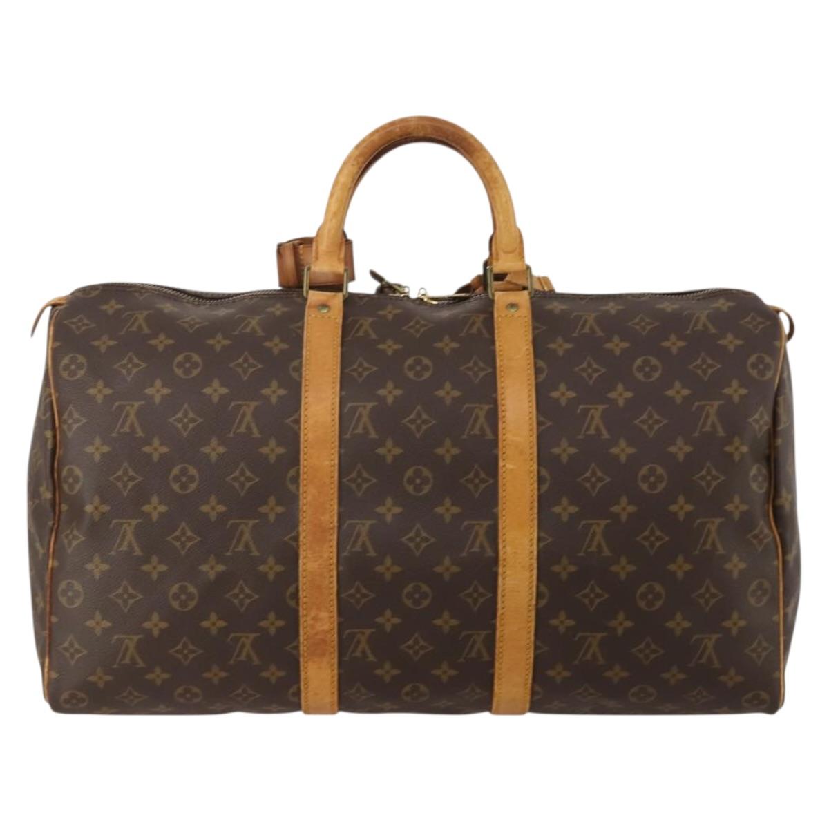 LOUIS VUITTON Monogram Keepall 50 Boston Bag M41426 LV Auth 192676