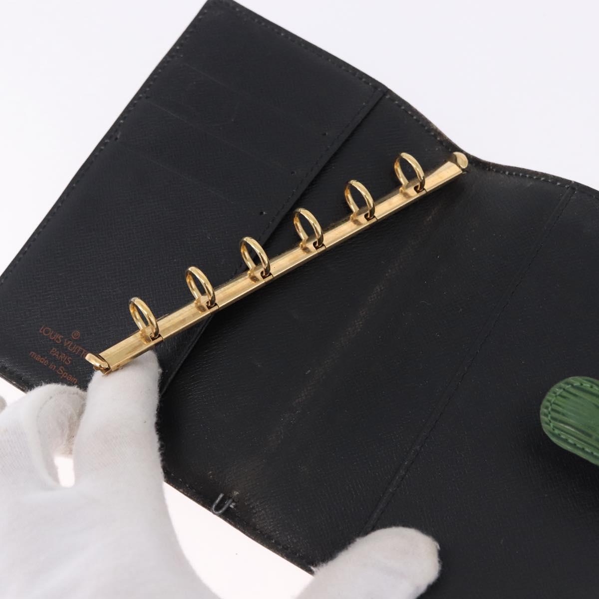 LOUIS VUITTON Epi Day Planner Cover 4 Set Blue Black Green LV Auth 192684
