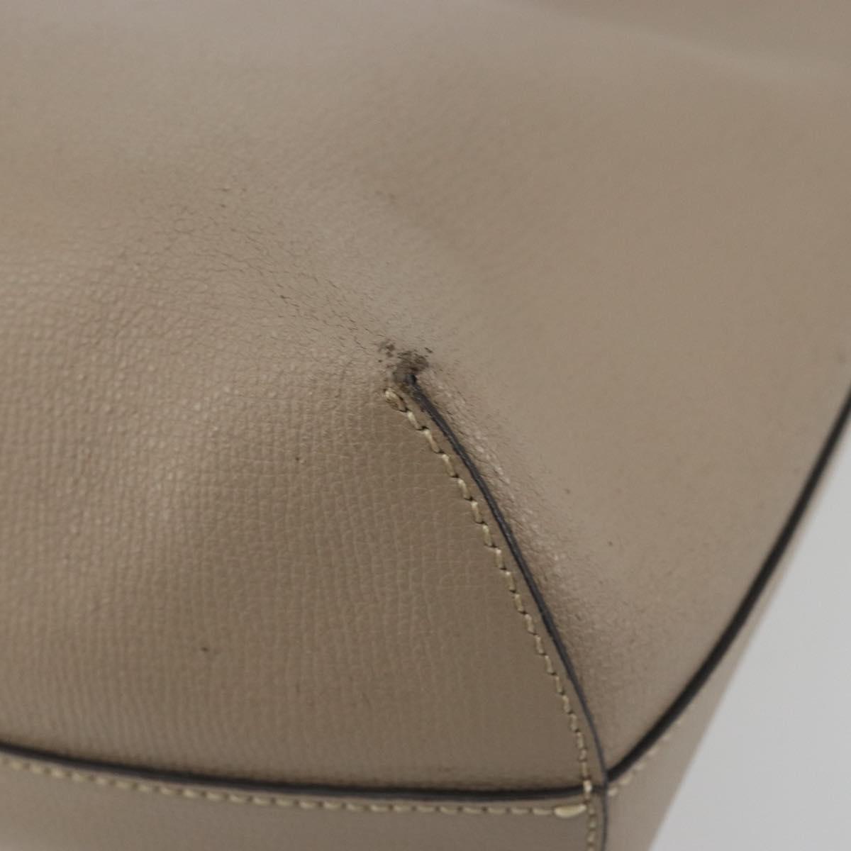 FENDI F's Tote Bag Leather Gray 8BH348 Auth 192696A