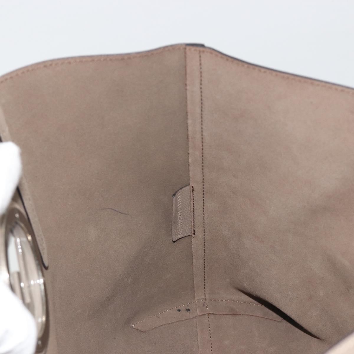 FENDI F's Tote Bag Leather Gray 8BH348 Auth 192696A