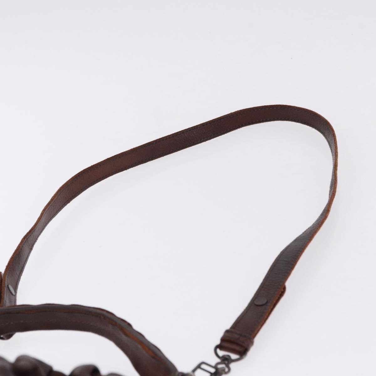 Miu Miu Shoulder Bag Leather 2way Brown Auth 192700A