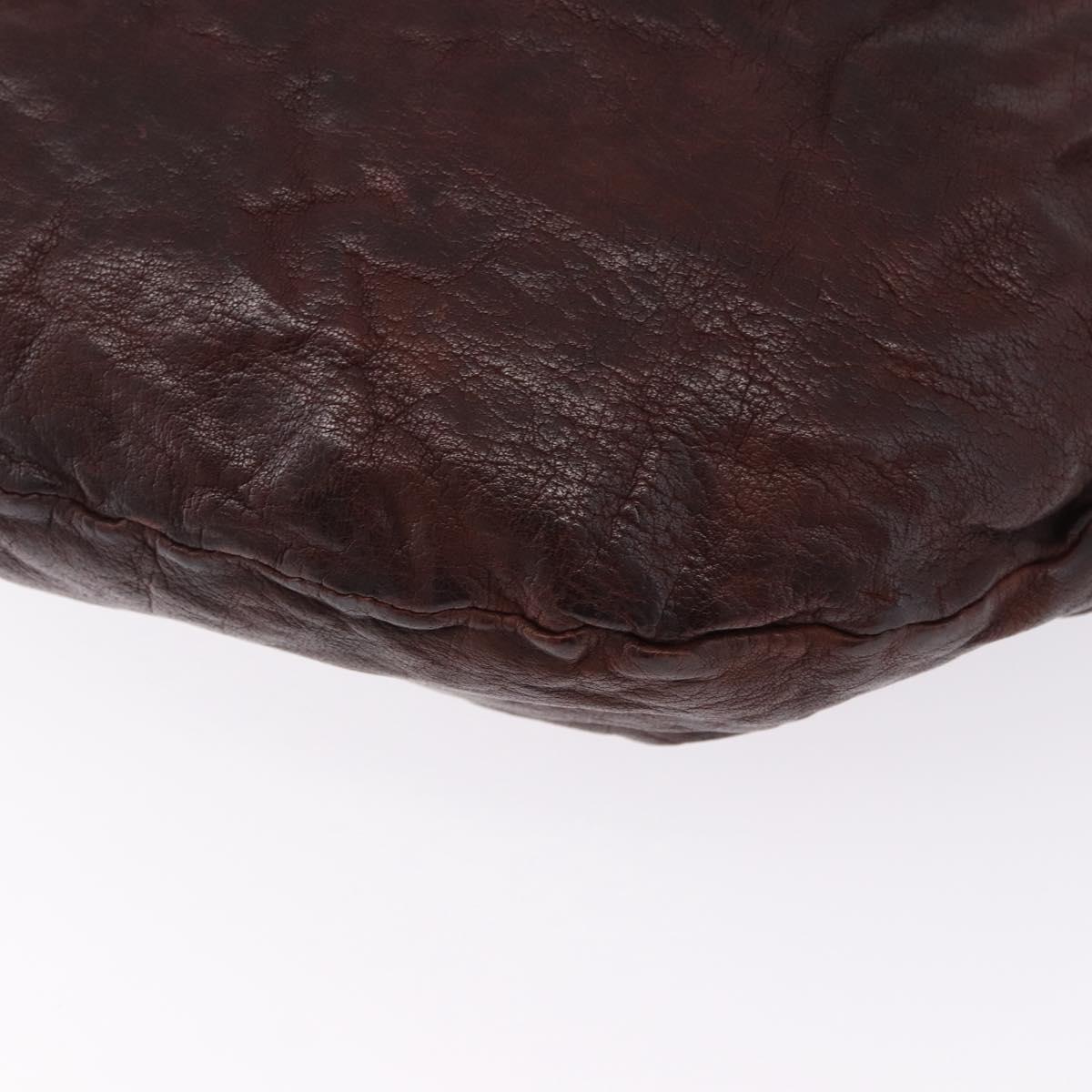 Miu Miu Shoulder Bag Leather 2way Brown Auth 192700A