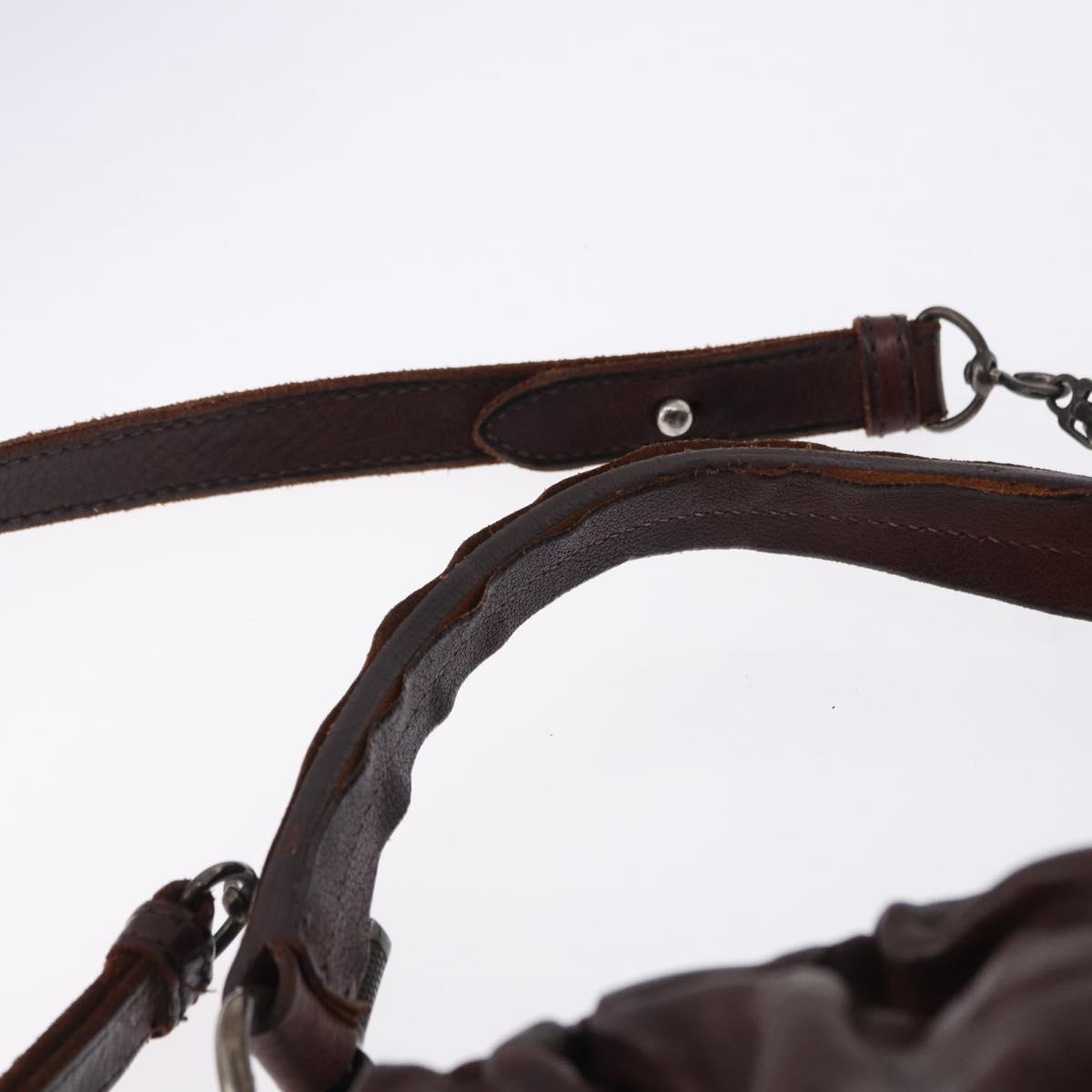Miu Miu Shoulder Bag Leather 2way Brown Auth 192700A