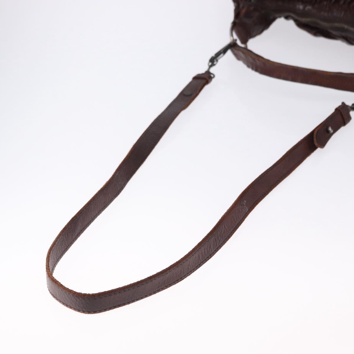 Miu Miu Shoulder Bag Leather 2way Brown Auth 192700A