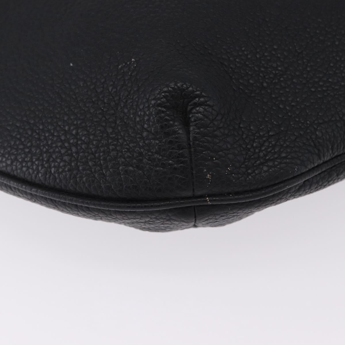 GUCCI Shoulder Bag Leather Black Gold Tone 523588 Auth 192702A