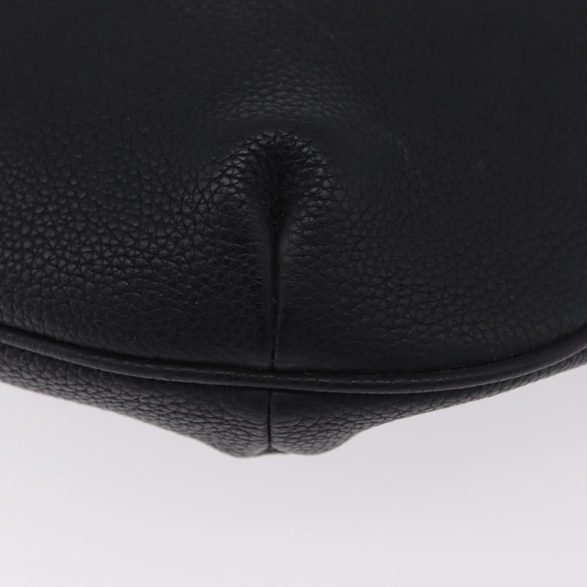 GUCCI Shoulder Bag Leather Black Gold Tone 523588 Auth 192702A