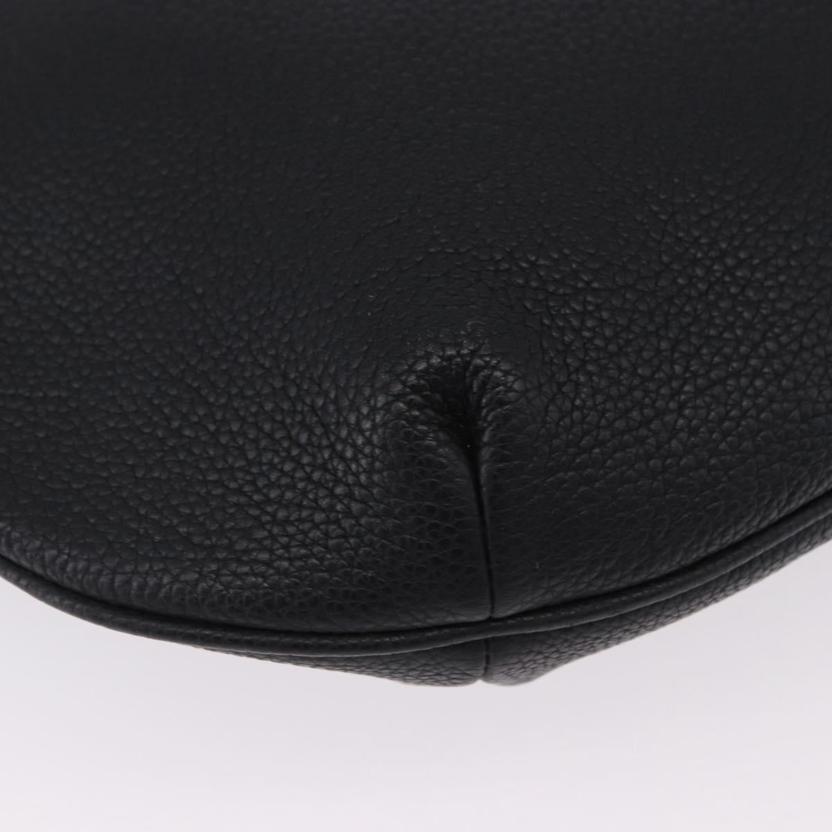 GUCCI Shoulder Bag Leather Black Gold Tone 523588 Auth 192702A