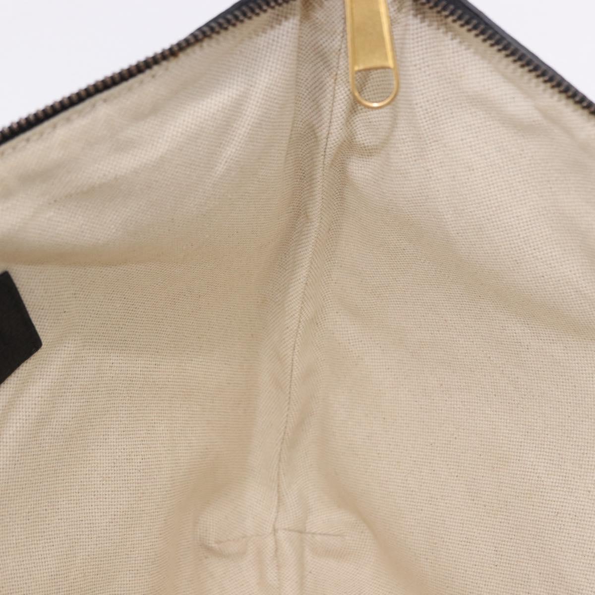 GUCCI Shoulder Bag Leather Black Gold Tone 523588 Auth 192702A