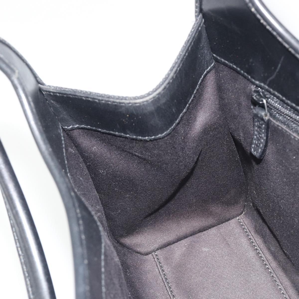 GUCCI GG Canvas Jackie Hand Bag Black Silver 01721 Auth 192703