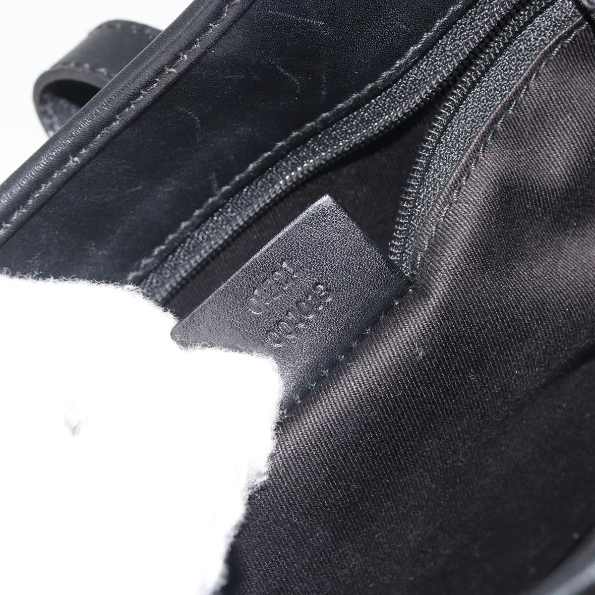 GUCCI GG Canvas Jackie Hand Bag Black Silver 01721 Auth 192703