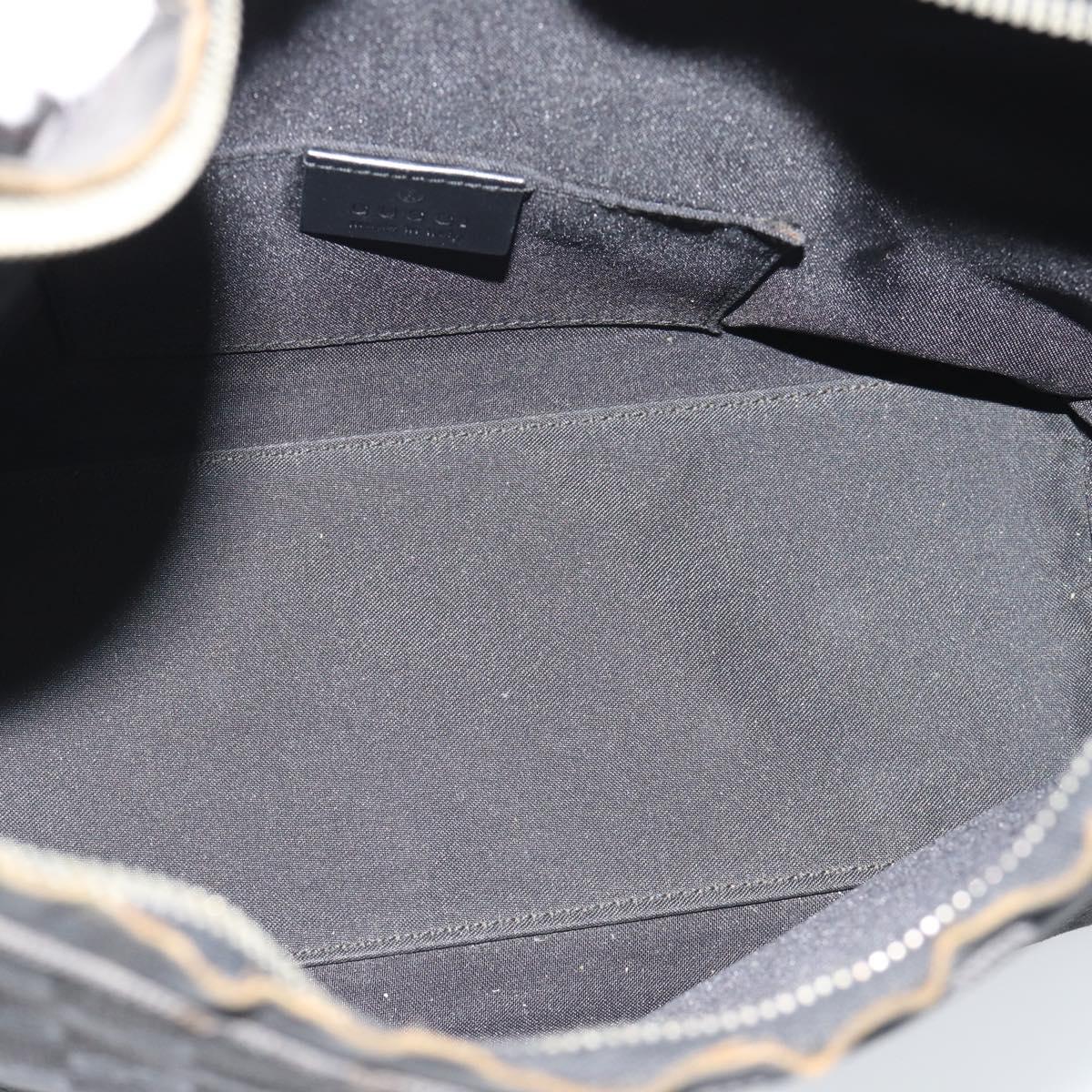 GUCCI GG Canvas Shoulder Bag Black Silver 000.0602 Auth 192708