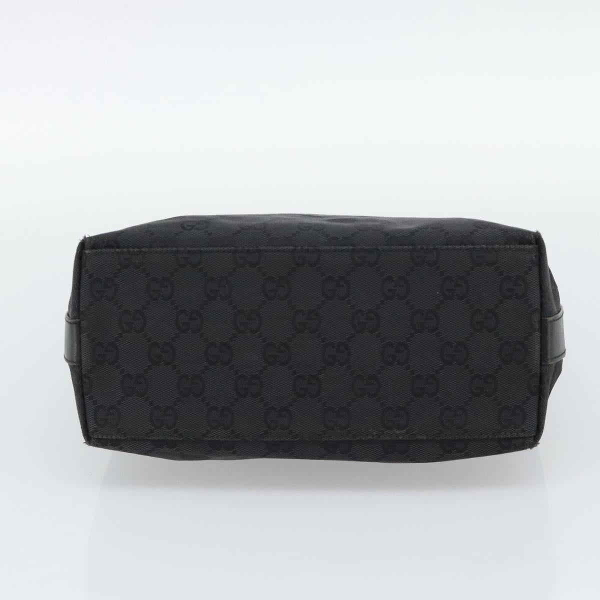 GUCCI GG Canvas Shoulder Bag Black Silver 000.0602 Auth 192708