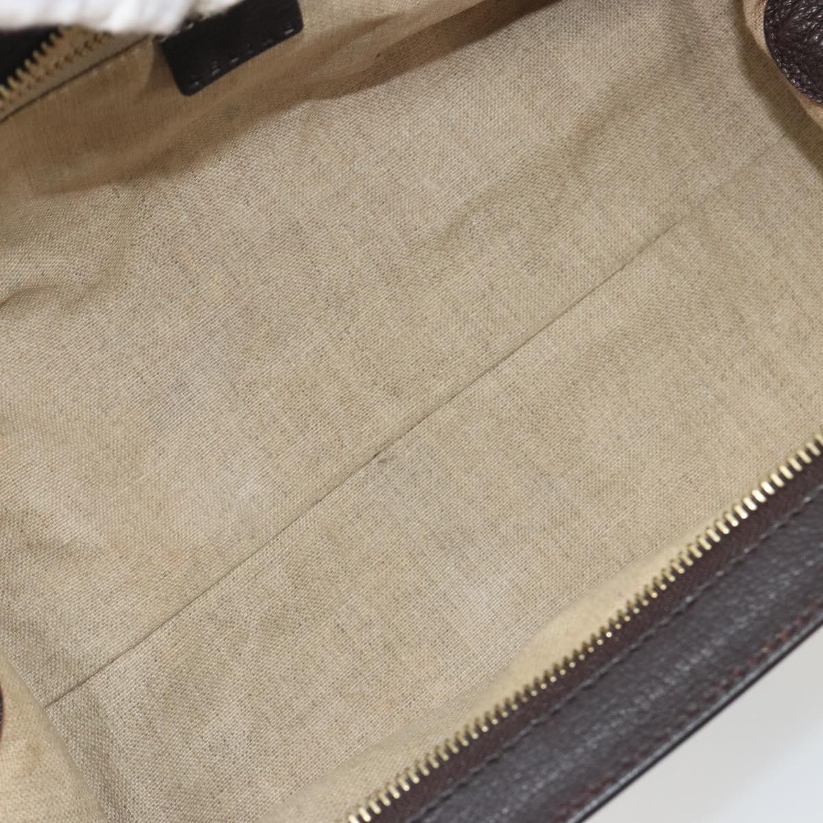 CELINE Hand Bag Canvas Yellow Gold Tone Auth 192711A