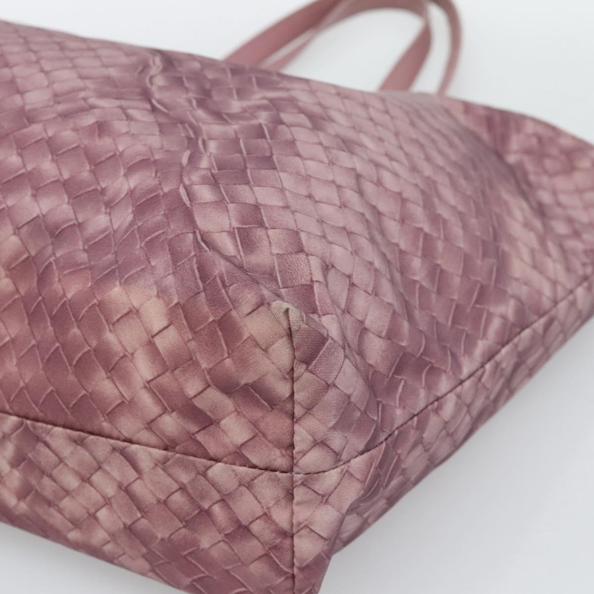 BOTTEGA VENETA INTRECCIATO Tote Bag Nylon Pink Auth 192712A