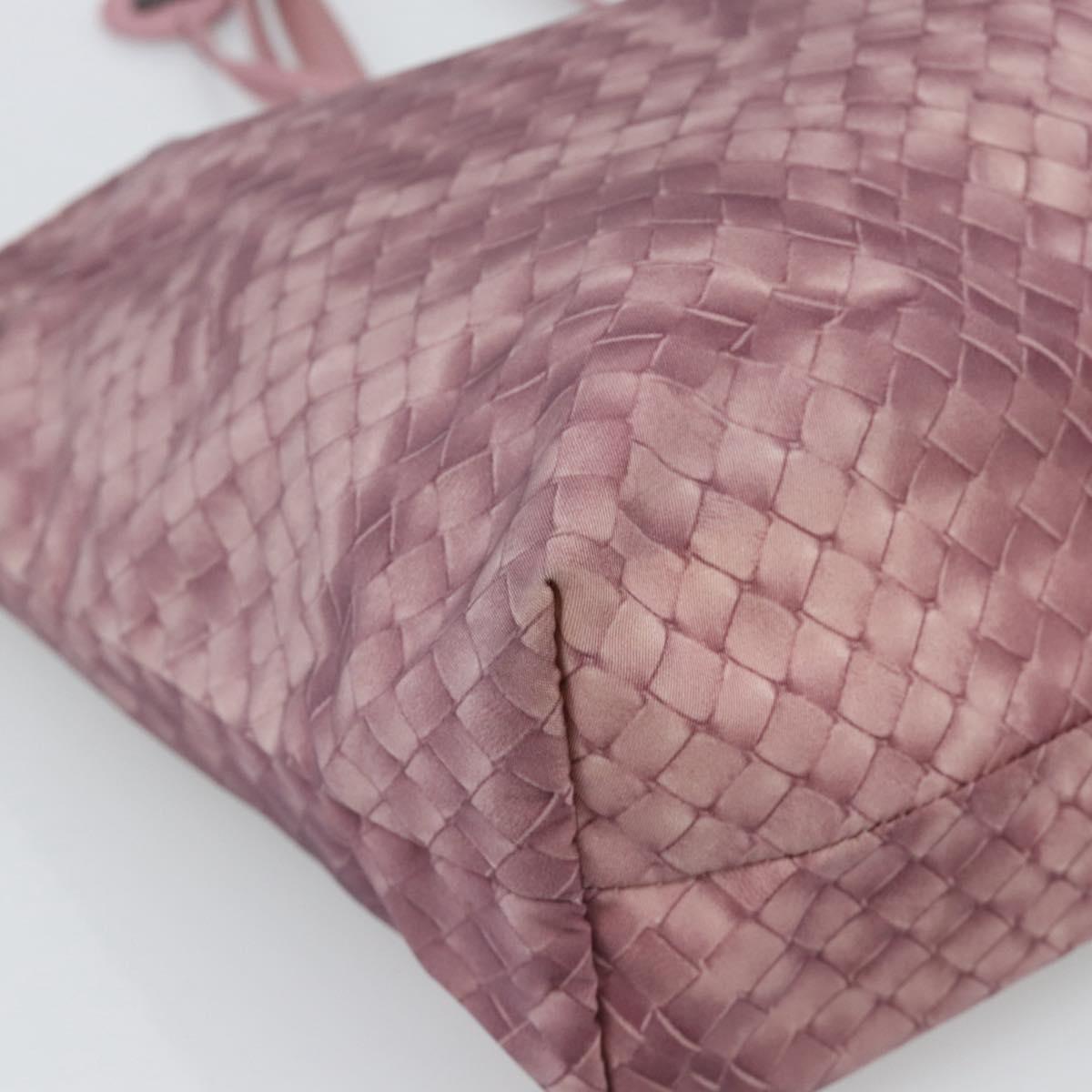 BOTTEGA VENETA INTRECCIATO Tote Bag Nylon Pink Auth 192712A