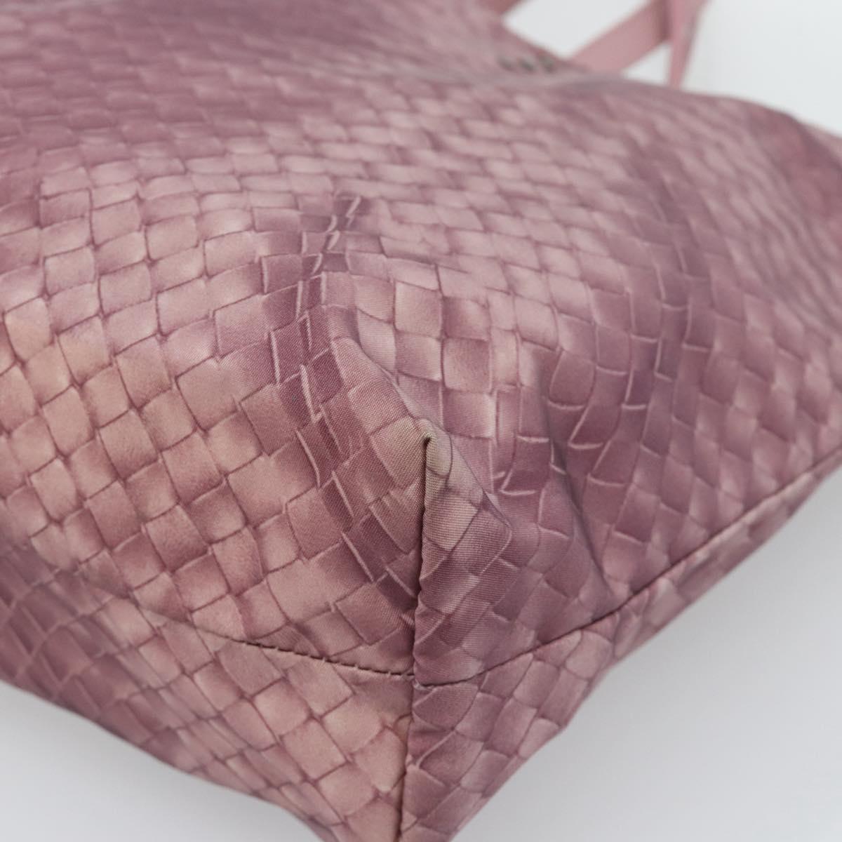 BOTTEGA VENETA INTRECCIATO Tote Bag Nylon Pink Auth 192712A