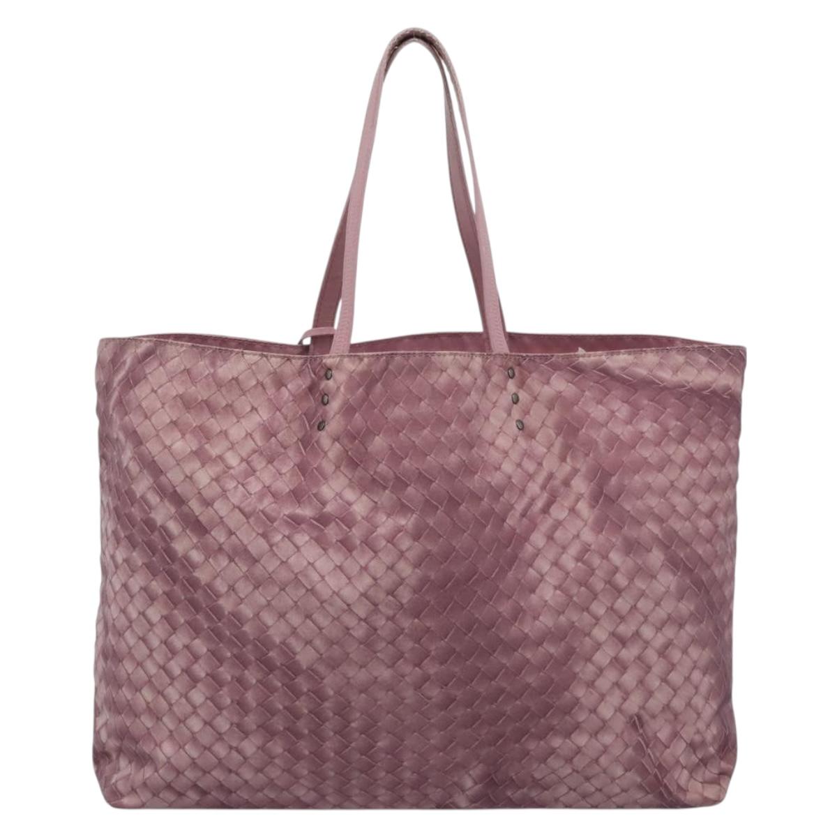 BOTTEGA VENETA INTRECCIATO Tote Bag Nylon Pink Auth 192712A