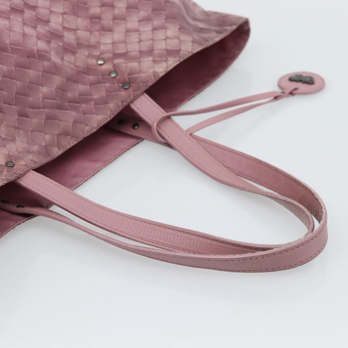 BOTTEGA VENETA INTRECCIATO Tote Bag Nylon Pink Auth 192712A