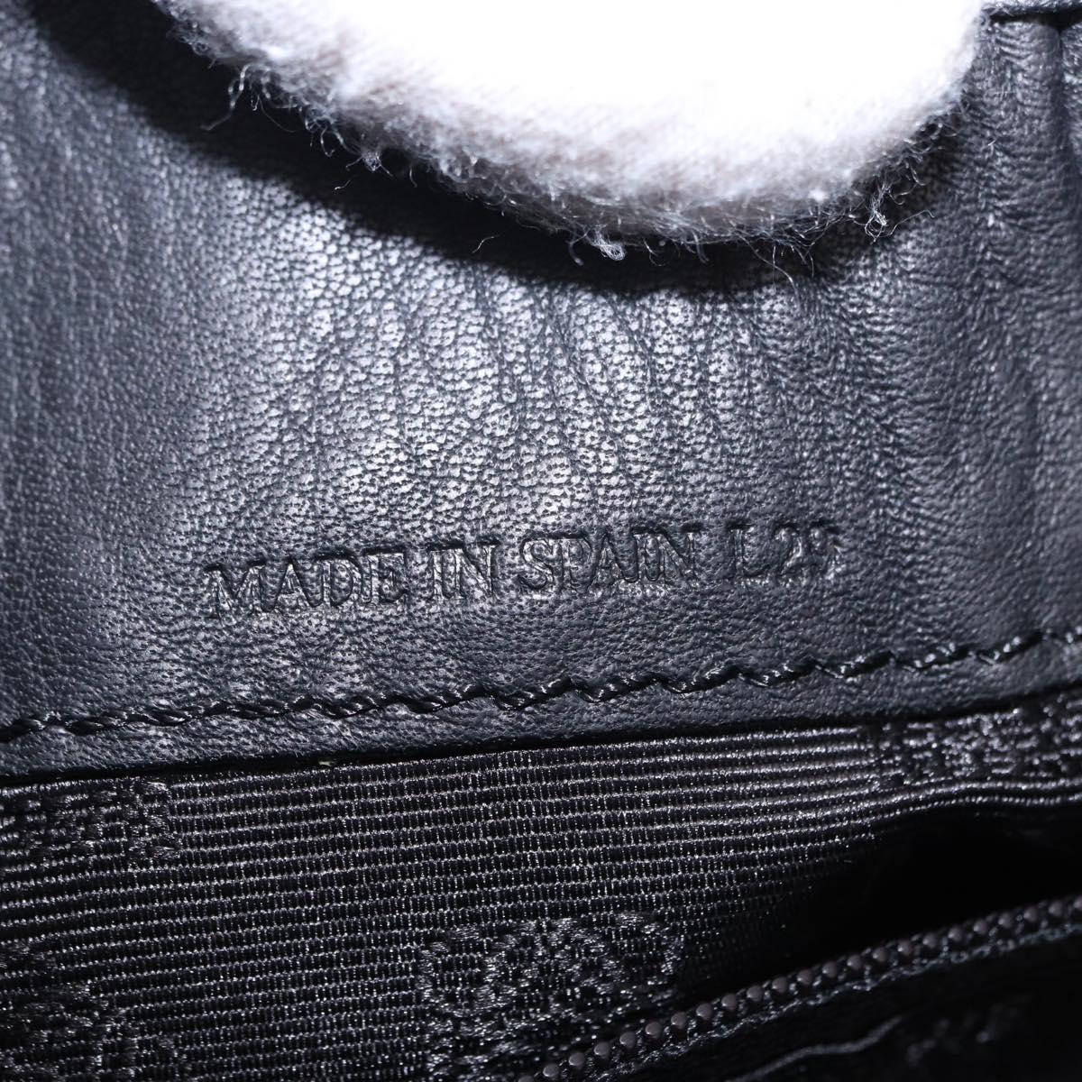 LOEWE Hand Bag Suede Black Auth 192713A