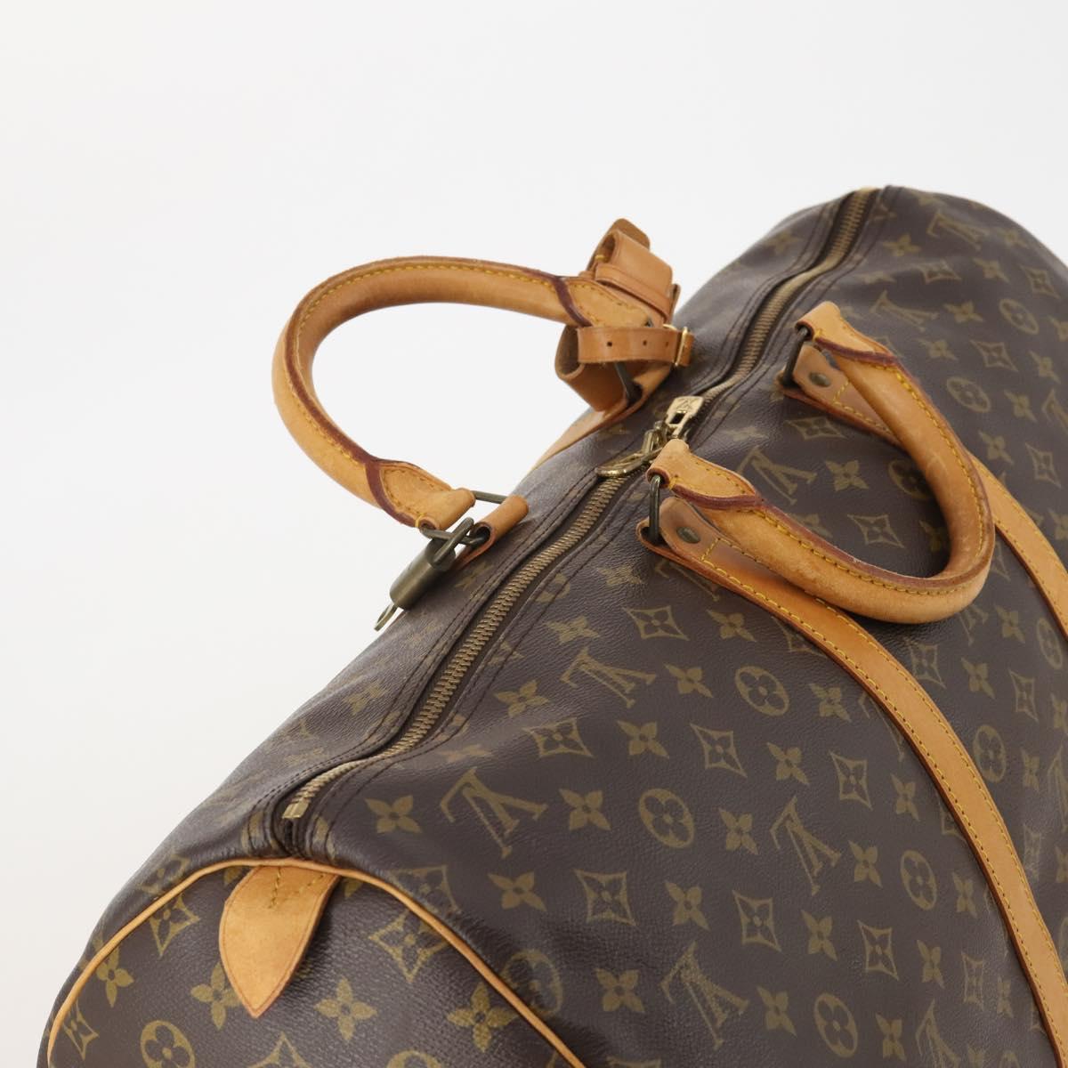 LOUIS VUITTON Monogram Keepall 55 Boston Bag M41424 LV Auth 192722A