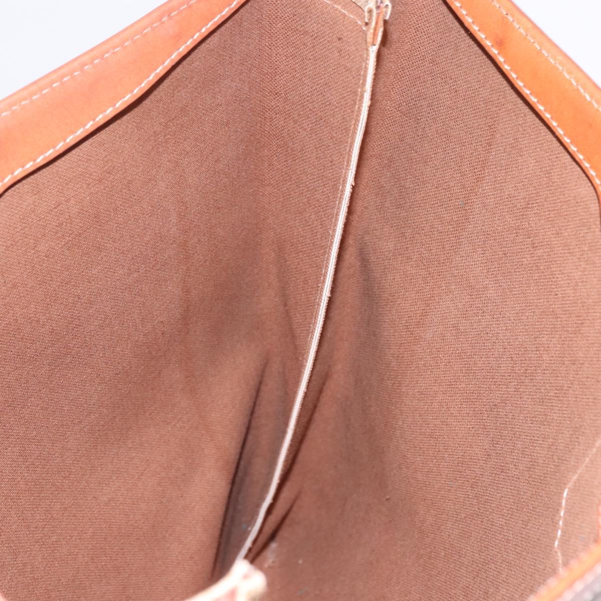 CELINE Macadam Tote Bag PVC Leather Beige Auth 192728