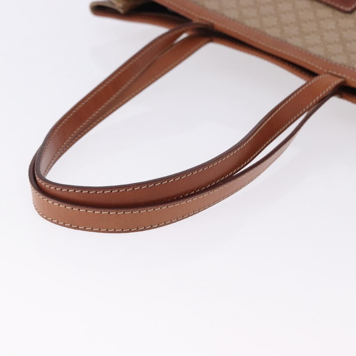 CELINE Macadam Tote Bag PVC Leather Beige Auth 192728