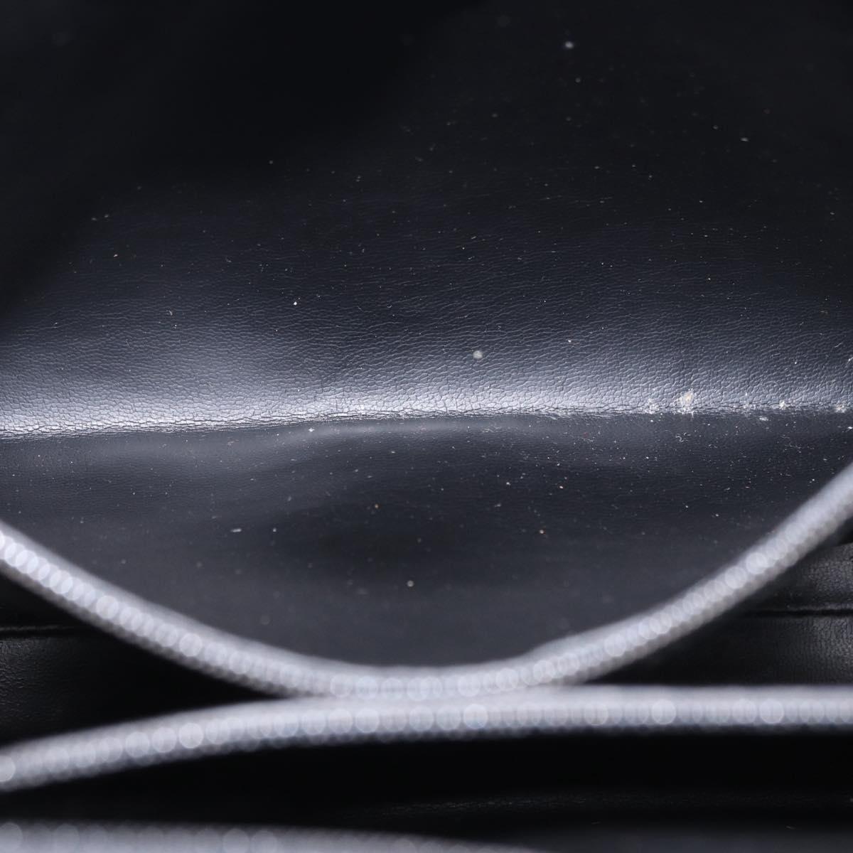 CHANEL Shoulder Bag Patent Black CC Auth 192734