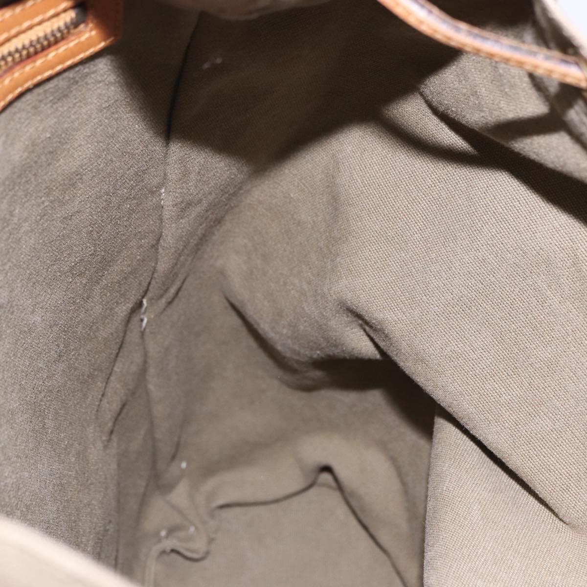 GUCCI Shoulder Bag Canvas Green Beige 110233 Auth 192739A