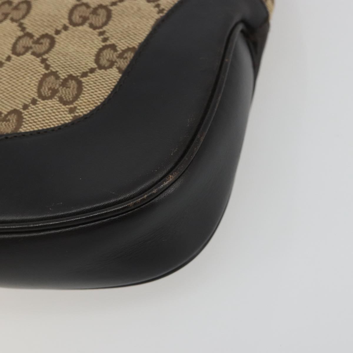GUCCI GG Canvas Jackie Webb Sherry Line Bag Beige Silver 001 3306 Auth 192743V