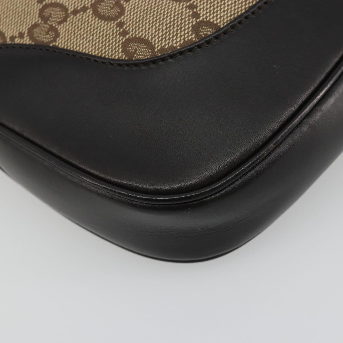 GUCCI GG Canvas Jackie Webb Sherry Line Bag Beige Silver 001 3306 Auth 192743V