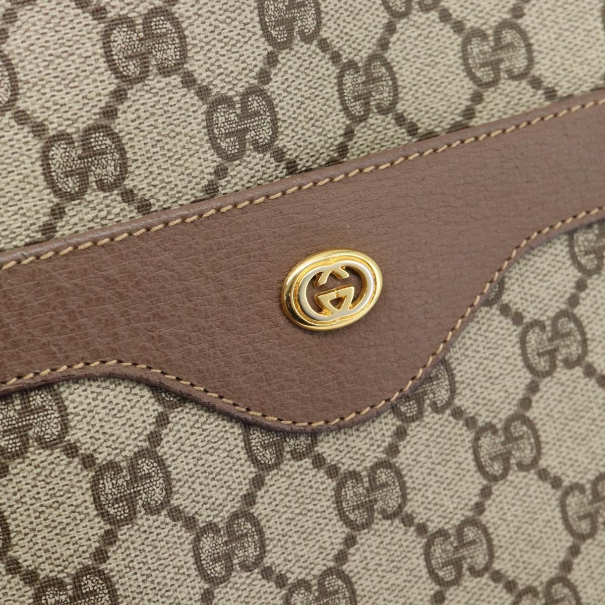 GUCCI GG Supreme Tote Bag PVC Leather Beige Auth 192744