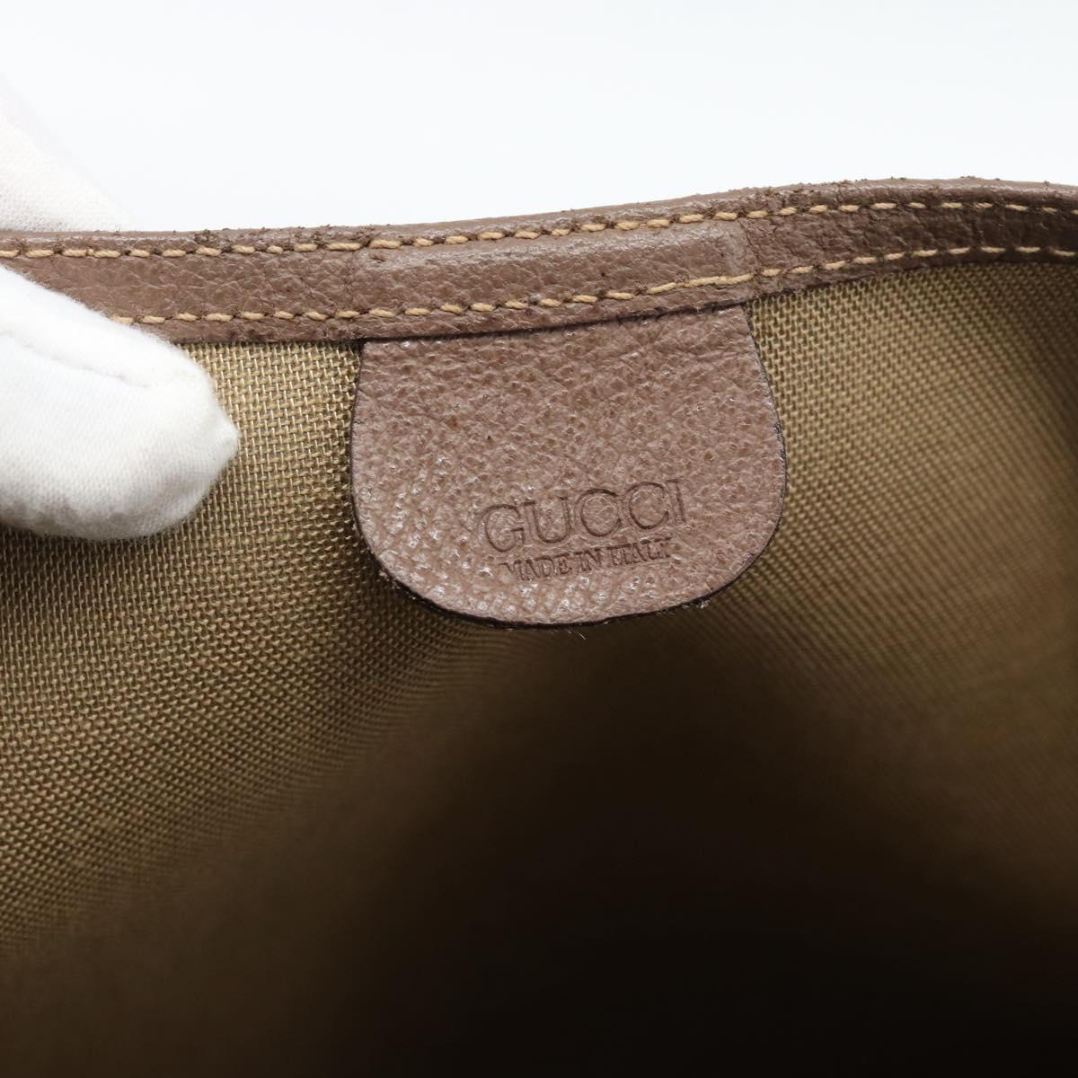 GUCCI GG Supreme Tote Bag PVC Leather Beige Auth 192744