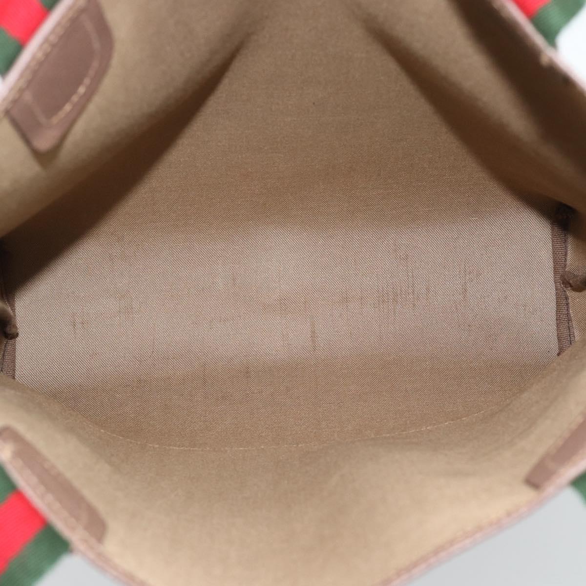 GUCCI GG Supreme Tote Bag PVC Leather Beige Auth 192744