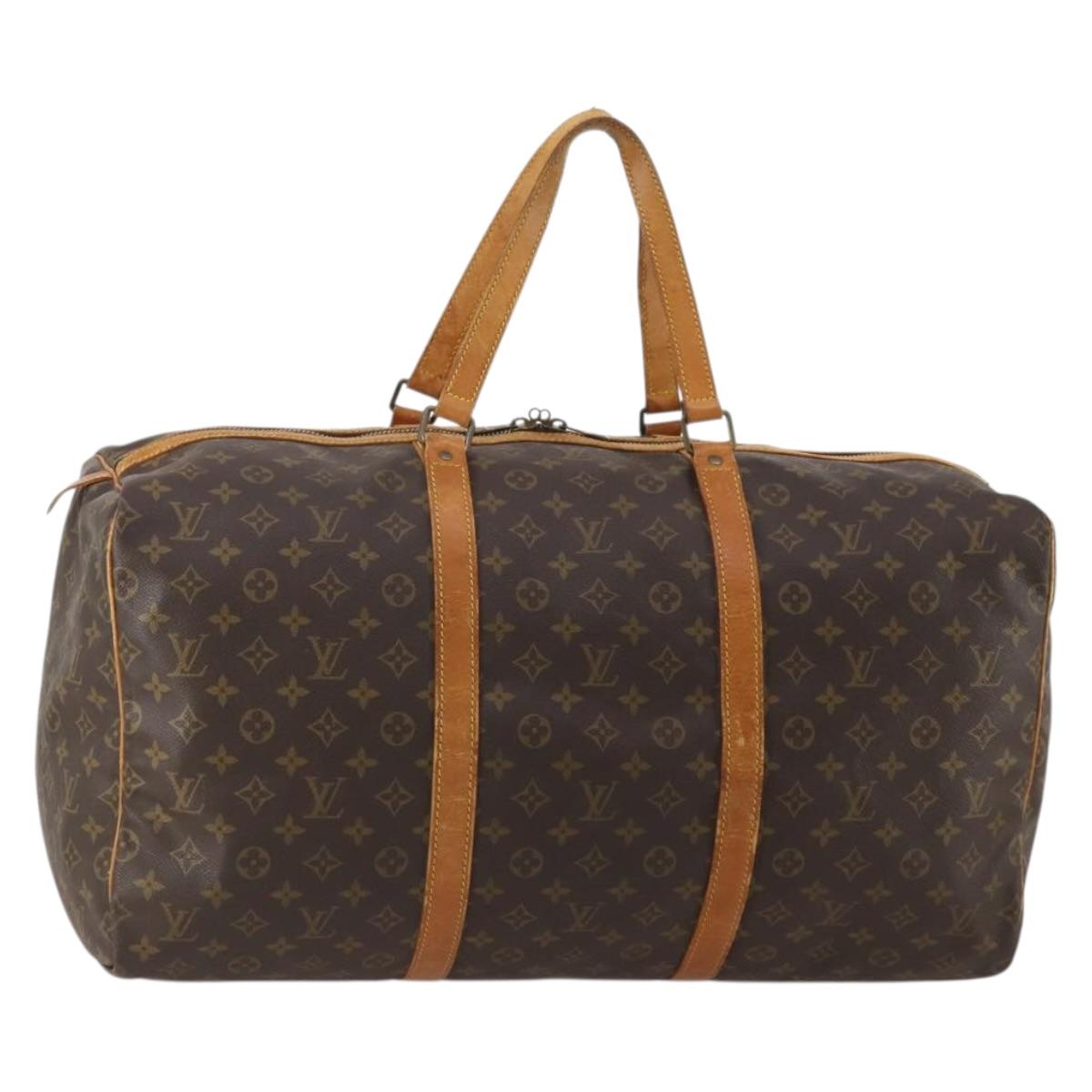 LOUIS VUITTON Monogram Sac Souple 55 Boston Bag M41622 LV Auth 192745