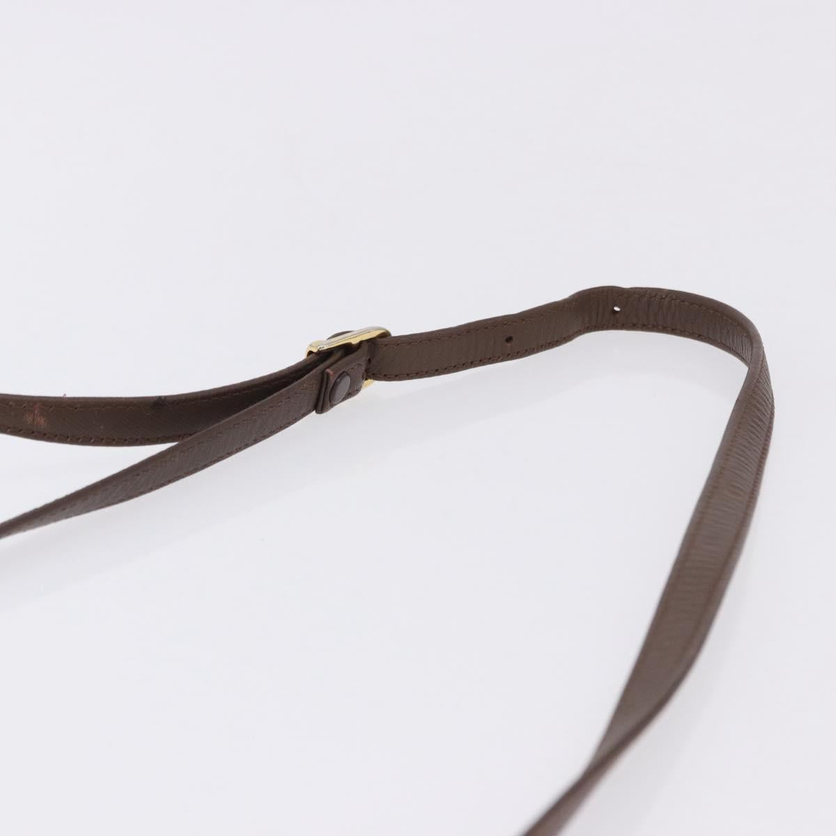 Burberrys Nova Check Shoulder Bag Canvas Brown Gold Tone Auth 192747
