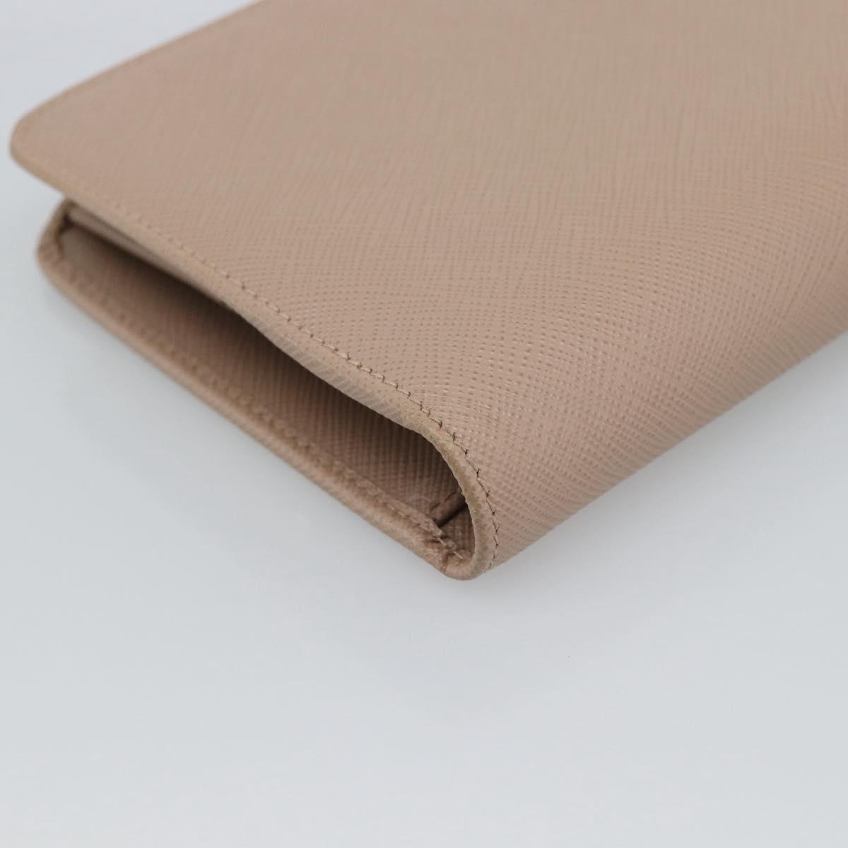 PRADA Long Wallet Safifano leather Pink Gold Tone Auth 192748M