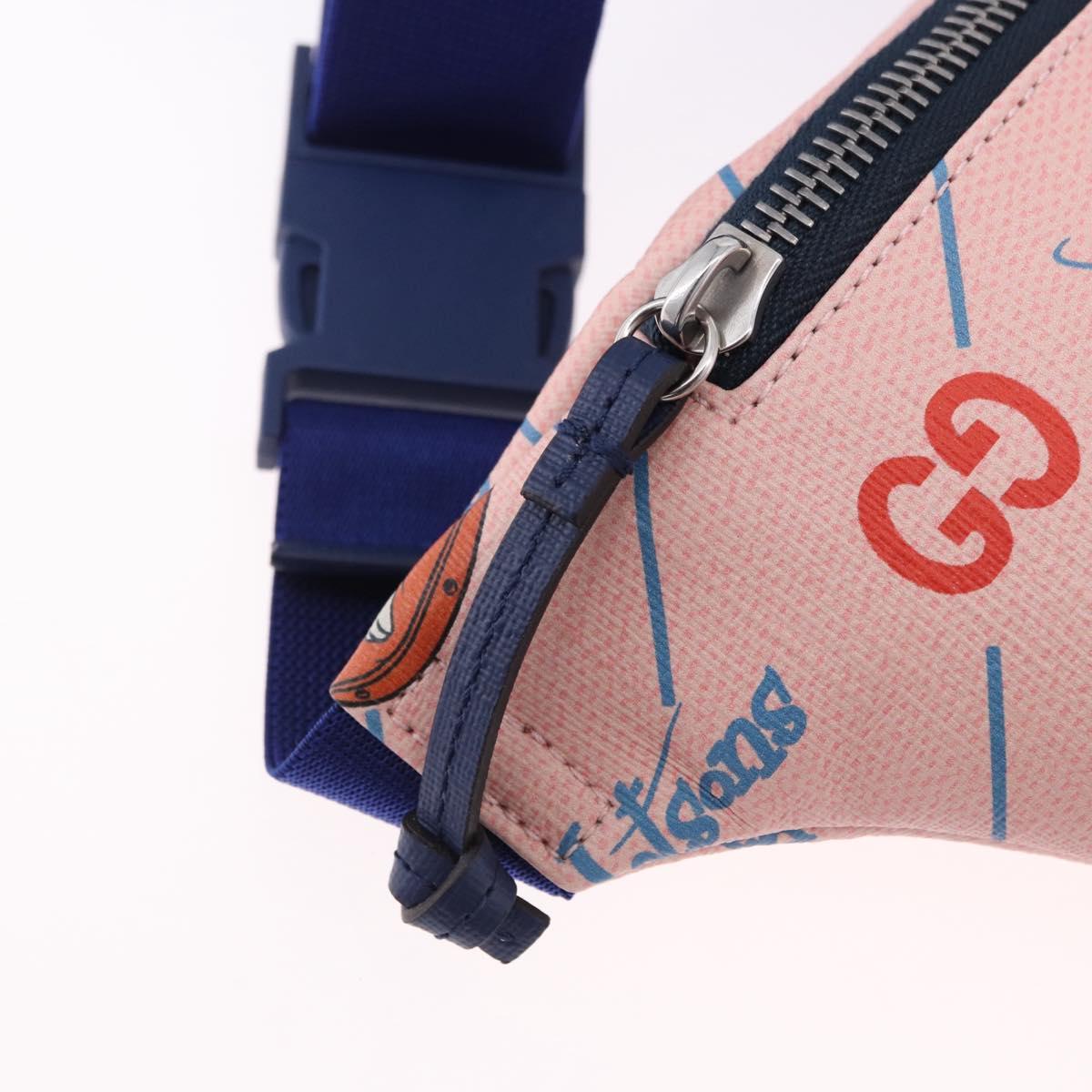 GUCCI Jetsons Collaboration Body Bag Canvas Pink Silver 502095 Auth 192761M