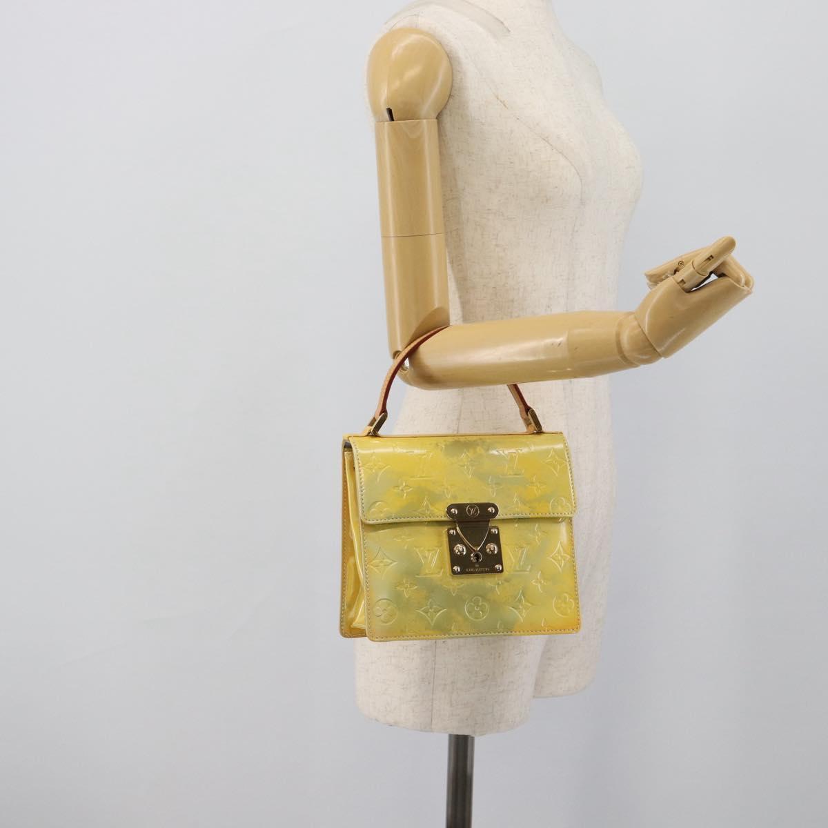 LOUIS VUITTON Monogram Vernis Spring Street Hand Bag Gris M91029 LV Auth 192779