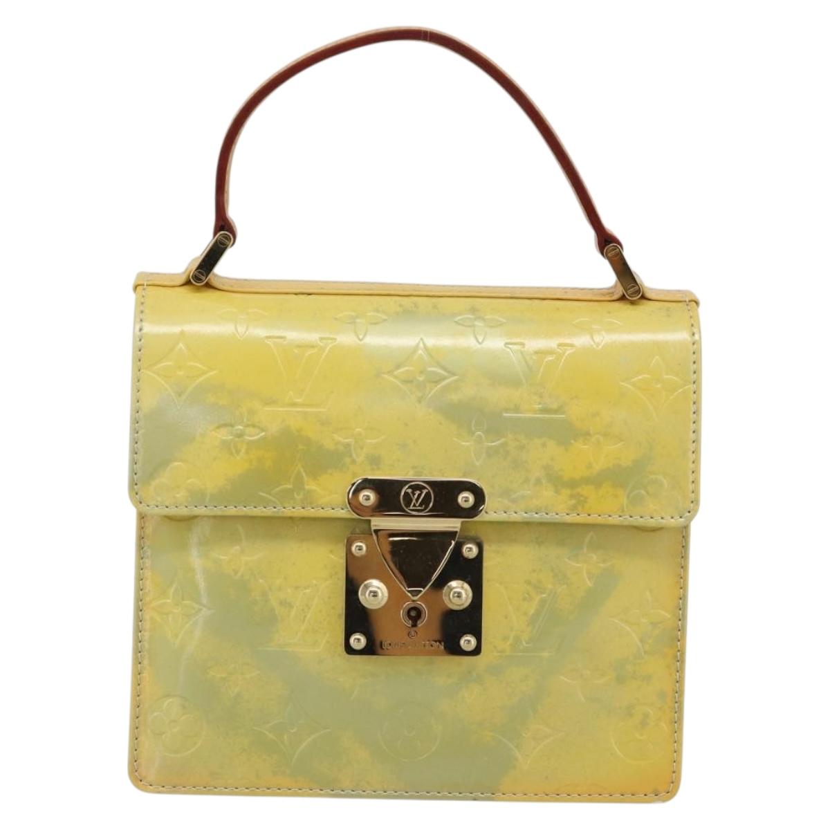 LOUIS VUITTON Monogram Vernis Spring Street Hand Bag Gris M91029 LV Auth 192779