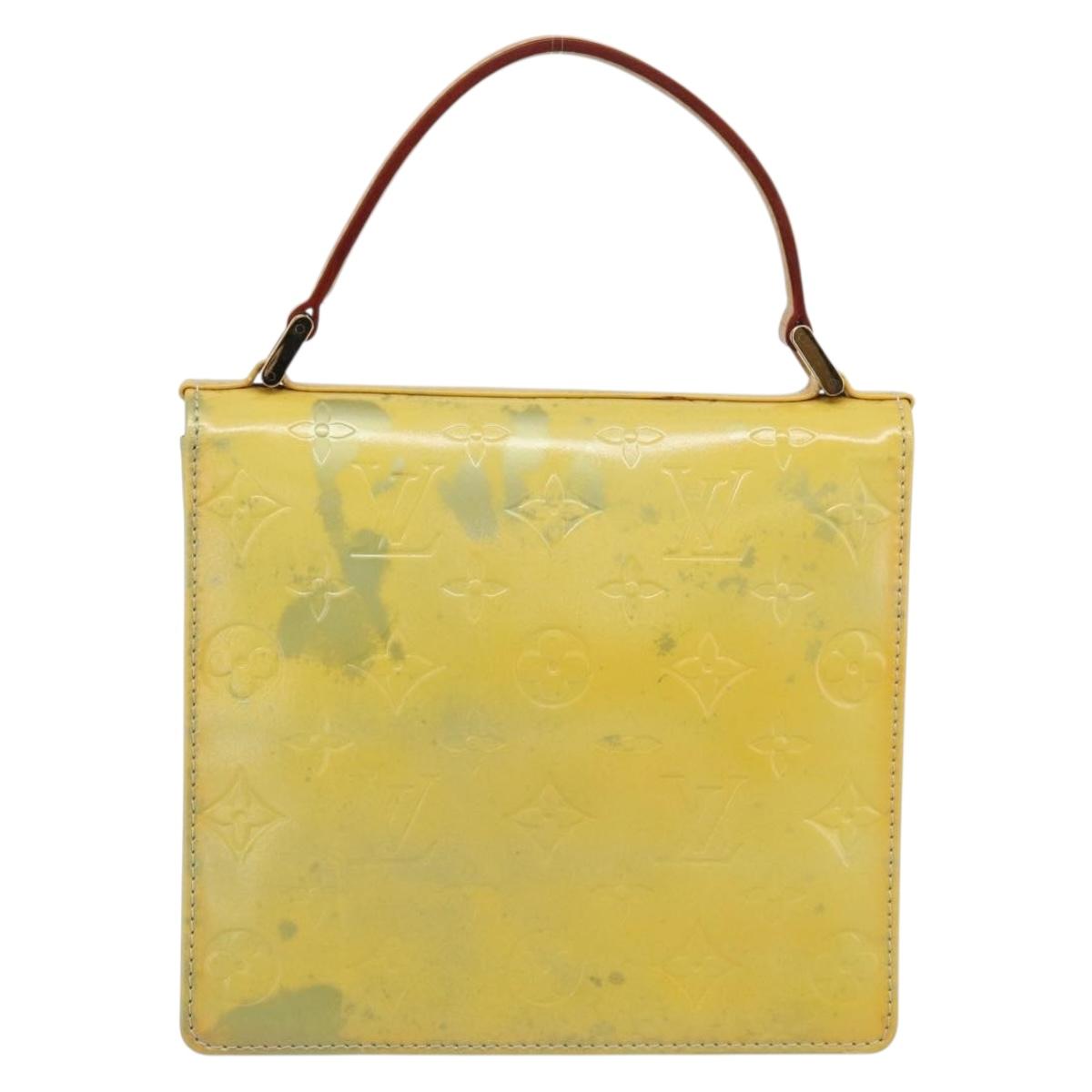 LOUIS VUITTON Monogram Vernis Spring Street Hand Bag Gris M91029 LV Auth 192779