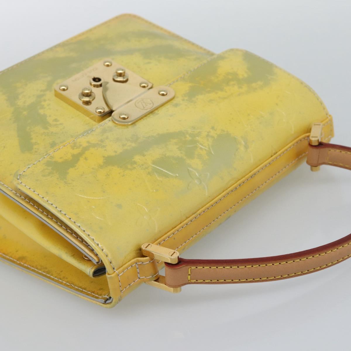 LOUIS VUITTON Monogram Vernis Spring Street Hand Bag Gris M91029 LV Auth 192779