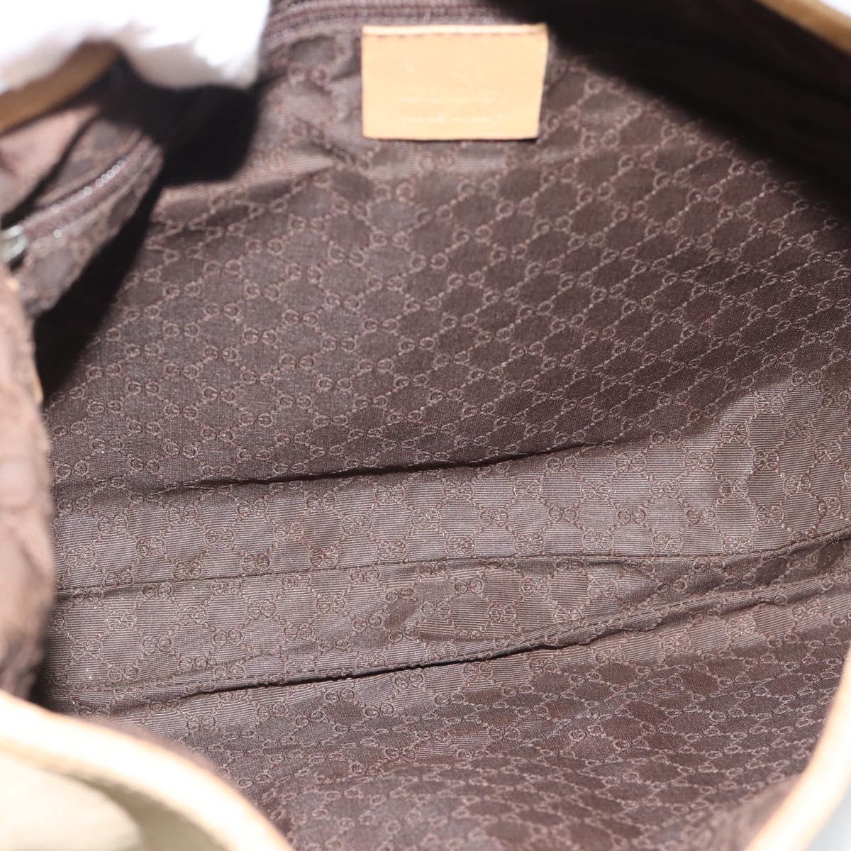 GUCCI Jackie Shoulder Bag Suede Brown Silver 001.3306 Auth 192781