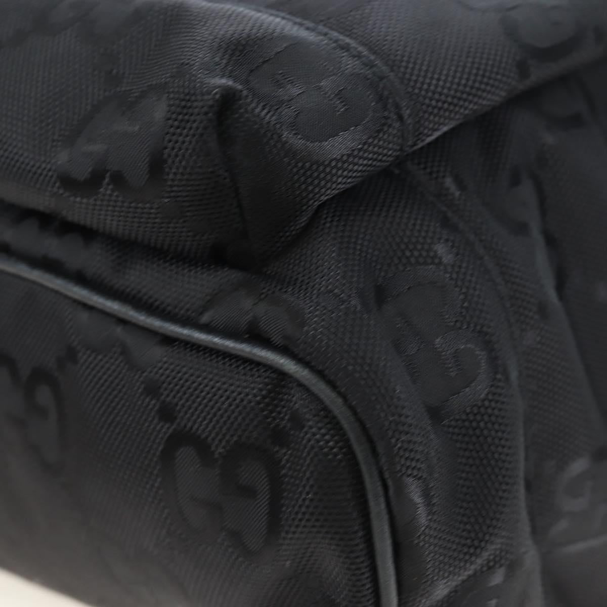 GUCCI GG Canvas Off The Grid Backpack Nylon Black Silver 644992 Auth 192787M