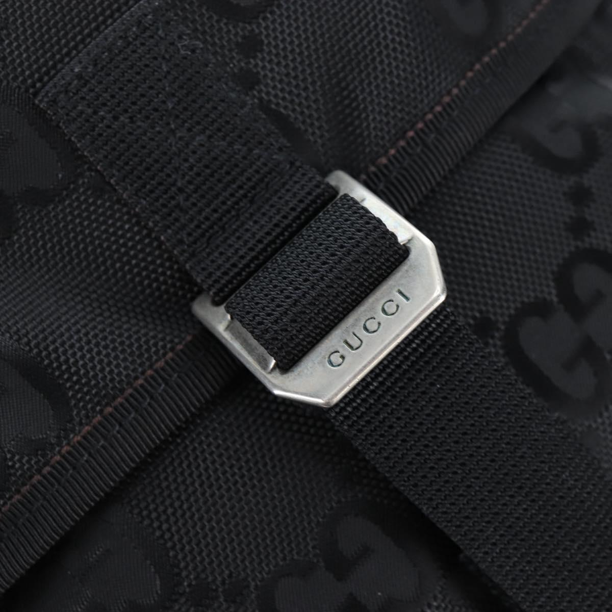 GUCCI GG Canvas Off The Grid Backpack Nylon Black Silver 644992 Auth 192787M