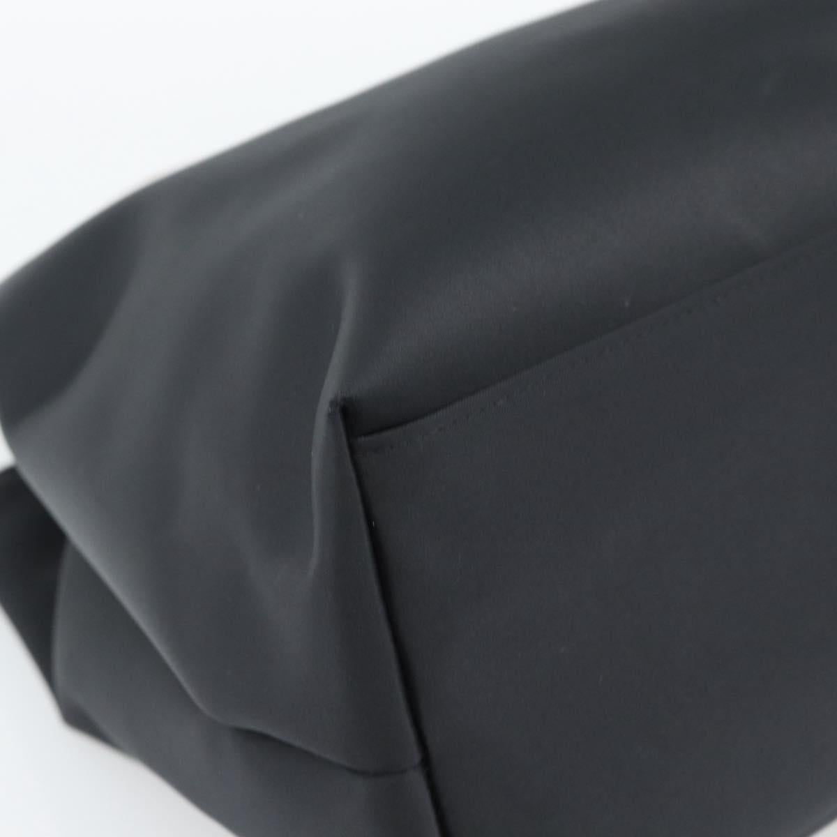 GIVENCHY Hand Bag Nylon Black Brown Auth 192788A