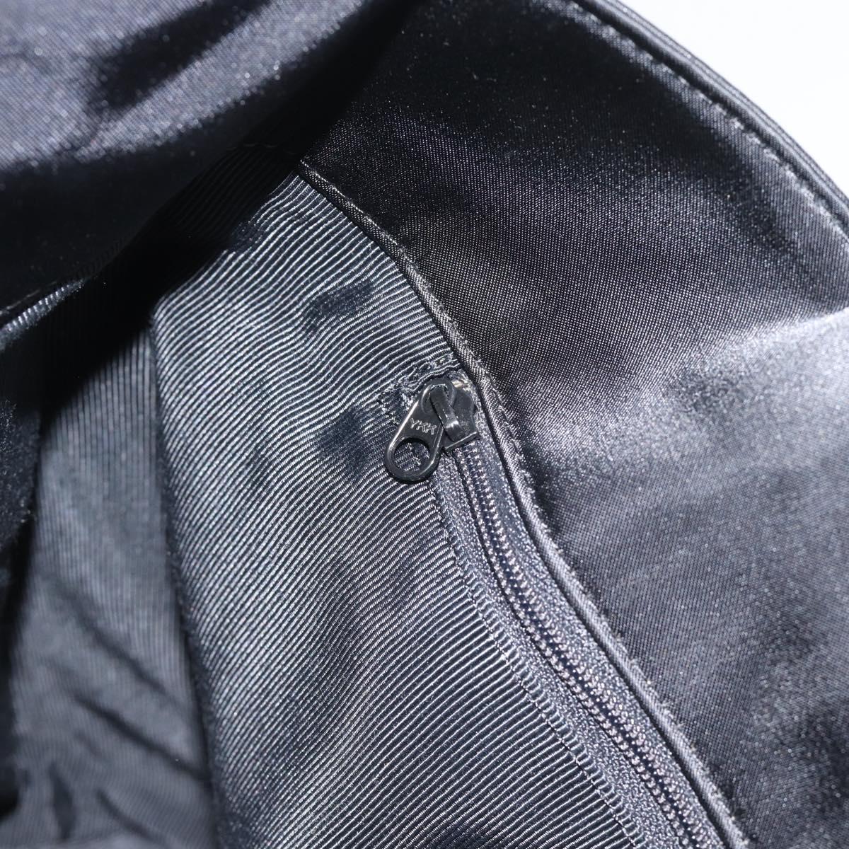 GIVENCHY Hand Bag Nylon Black Brown Auth 192788A